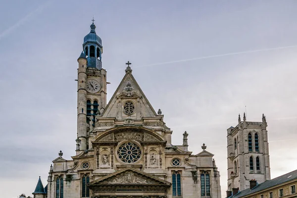 Церковь Сент Этьен Монт Другие Здания Париж Франция — стоковое фото