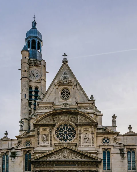 Церковь Сент Этьен Монт Другие Здания Париж Франция — стоковое фото