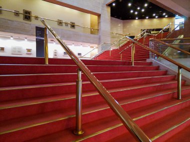 Sodre Ulusal Konferans Salonu, Montevideo, Uruguay 'daki boş merdivenler.