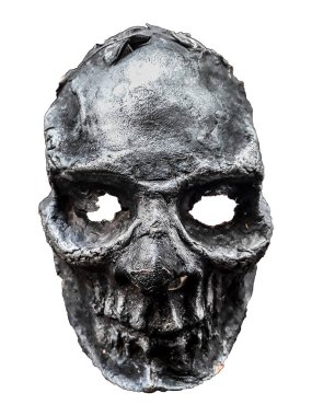 Siyah tüyler ürpertici kafa maskesi.