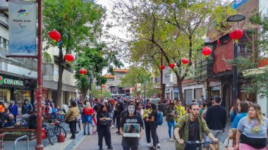 BUENOS AIRES, ARGENTINA, APRIL - 2022 - Urban day scene at chinatown, buenos aires, argentina