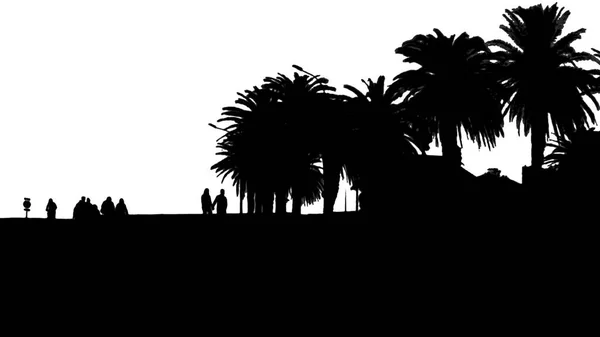 Stock image Urban landscape silhouette isolated on white graphic