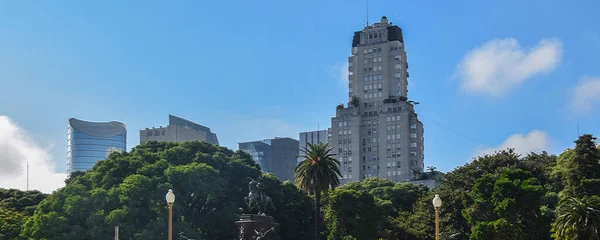 San Martin Square Panoramic Picture Famous Kavanagh Building Main Subject — 图库照片