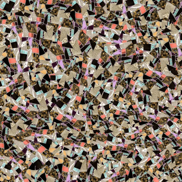 Абстрактный Сложный Геометрический Узор Смешанной Цветовой Схеме — стоковое фото
