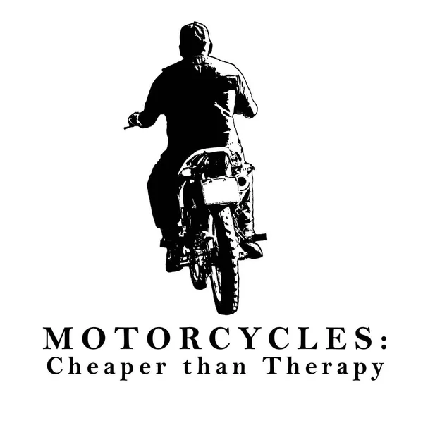 Motocykl Jezdec Koncept Umění Šablona Styl Grafické Samolepky Izolované Ilustrace — Stock fotografie