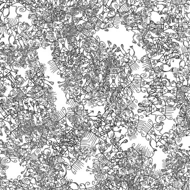 Siyah beyaz çizim motifli mutlu yüz ifadesi olan esnek, şirin bir karikatür.