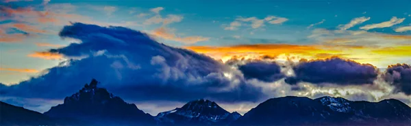 Panoramatické Andes Hory Krajina Ushuaia Tierra Del Fuego Provincie Argentina — Stock fotografie
