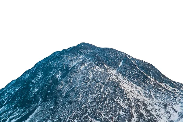 Lange Entfernte Zoom Aufnahme Groß Und Felsig Berg Isoliert Foto — Stockfoto