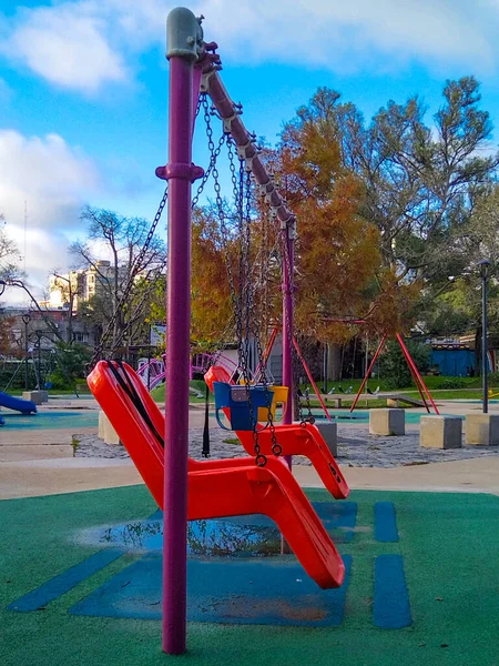 Empty Playground Park Parque Rodo Montevideo Uruguay — Stock Photo, Image