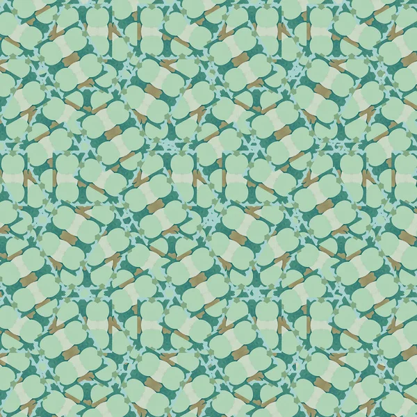 Geometriskt Intrikat Abstrakt Mönster Motiv Gröna Blandade Färger — Stockfoto