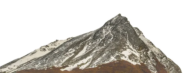 Snowy Andes Berglandschap Geïsoleerd Witte Achtergrond Foto — Stockfoto