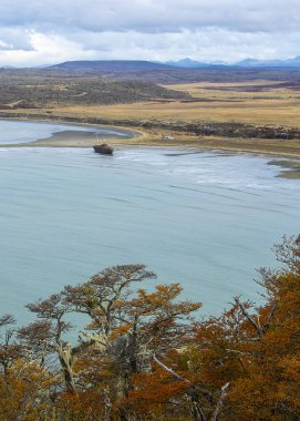 Cabo San Pablo plajı tepe tarafından, Tierra del Fuego vilayeti, Arjantin