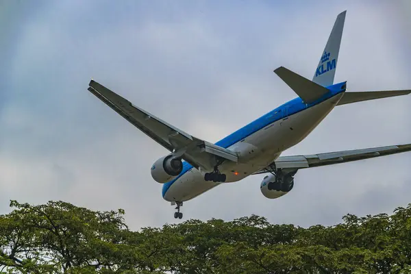 Samborondon Équateur Août 2022 Plan Angle Bas Avion Commercial Volant — Photo