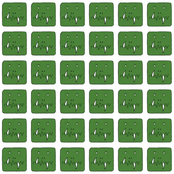 Snake head cartoon style emoji motif geometric composition pattern