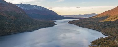 Iago escondido geniş çekim manzarası, tierra del fuego bölgesi, Arjantin