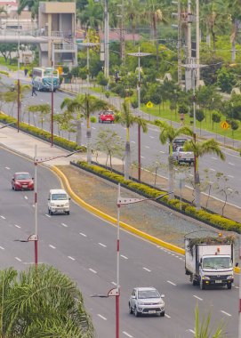 Samborondon Bulvarı Panoramik hava manzarası, Samborondon, guayas, Ekvador