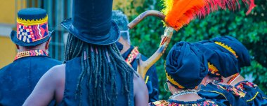 Candombe, Llamadas Geçit Töreni 'ne gitmeden önce Steet' te beklemek, Montevideo, Uruguay.