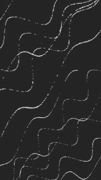 Λευκά Κύματα Πάνω Από Μαύρο Φόντο Γρήγορη Κίνηση Looped Animation Royalty Free Πλάνα Αρχείου