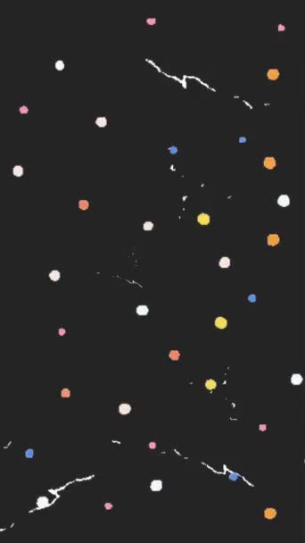 Frentieke Abstracte Beweging Willekeurige Lus Animatie Zwarte Achtergrond Stockvideo's