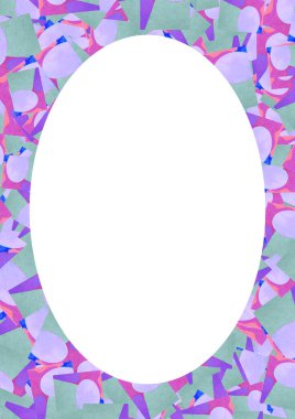 Dekore edilmiş tasarım sınırları olan beyaz daire çerçeve arkaplanı