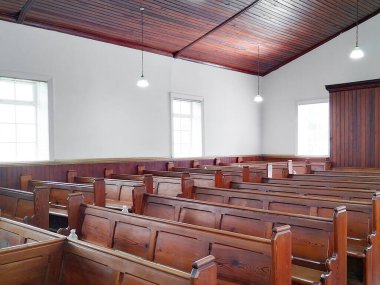 Trelew, Arjantin; 28 Aralık 2022: Capilla tabernacl şapeli, Trelew City, Arjantin 'de bulunan antik bir kalvinist Protestan dini binası.