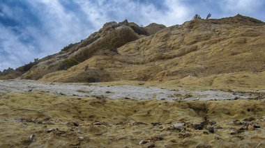 Small hill at puerto piramides beach, biedma department, puerto madryn, chubut province, argentina clipart