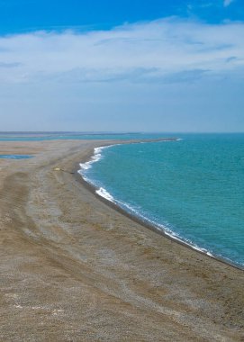 Caleta Valdes 'in hava manzarası, yarımada valfleri, Vivilayet, Chubut, Arjantin
