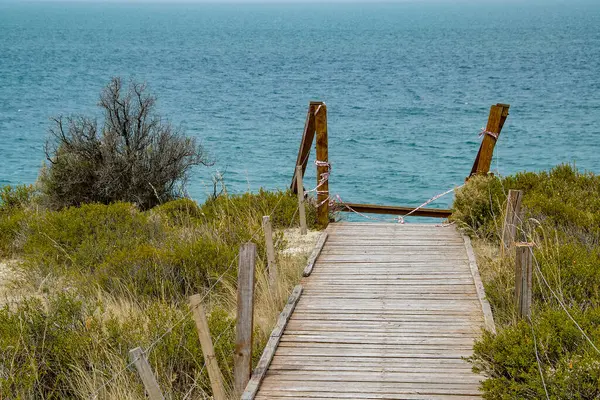 stock image Empty landscape of caleta valdes, peninsula valdes, viedma department, chubut province, argentina