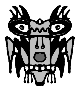 Kabile tarzı kuş tüm vücut portresi