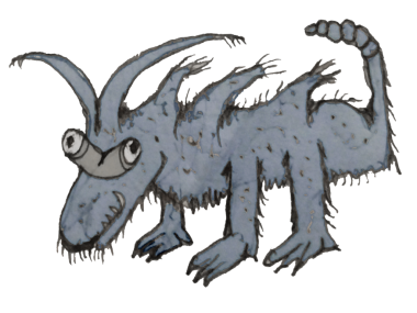 Fantezi sürüngen yaratık el çizimi