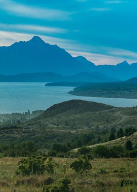 Nahuel huapi Gölü manzarası, San Carlos de Bariloche, Rio Negro ili, Patagonya, Arjantin