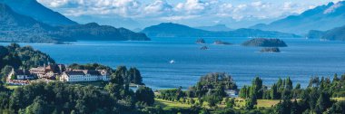 Nahuel huapi Ulusal Parkı manzarası Cirito Chico Panoramic Point, San Carlos de Bariloche City, Rio Negro Eyaleti, Patagonya, Arjantin