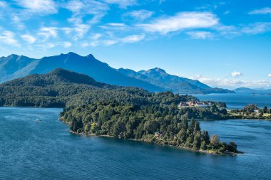 Nahuel huapi Ulusal Parkı manzarası Cirito Chico Panoramic Point, San Carlos de Bariloche City, Rio Negro Eyaleti, Patagonya, Arjantin
