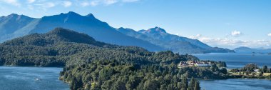 Nahuel huapi Ulusal Parkı manzarası Cirito Chico Panoramic Point, San Carlos de Bariloche City, Rio Negro Eyaleti, Patagonya, Arjantin