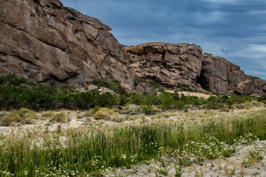 La buitrera kanyonu giriş manzarası, patagonya, piedra parada, chubut bölgesi, Arjantin 