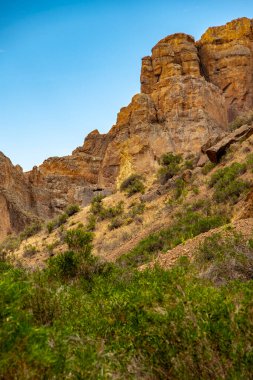 La Buitrera Kanyonu 'ndaki Rocky Dağları, Patagonya, Piedra Parada, Layineo Bölümü, Chubut Bölgesi, Arjantin 