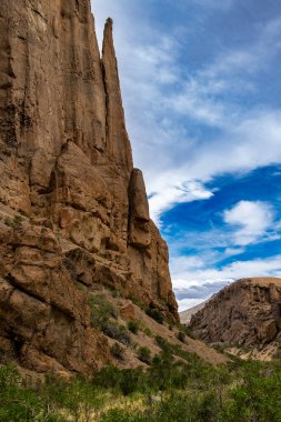 La Buitrera Kanyonu 'ndaki Rocky Dağları, Patagonya, Piedra Parada, Layineo Bölümü, Chubut Bölgesi, Arjantin 
