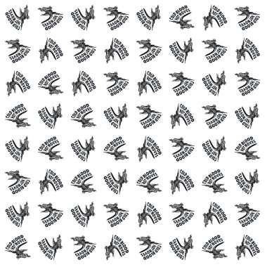 İğneleyici faz motifsiz desenli siyah beyaz grafik kertenkele grafiği