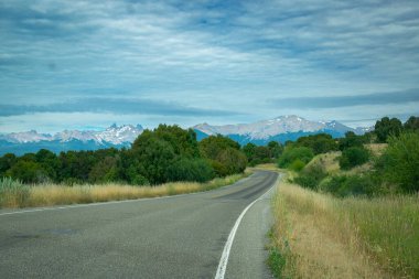 Modern otoyol geçidi Patagonya orman manzarası, Rio zenci bölgesi, patagonya, Arjantin