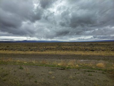 Steppe kurak arazi, los sunaklar, chubut bölgesi, patagonya, Arjantin