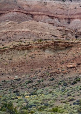 Rocky yaylaları ve bozkırları, los sunakları, chubut vilayeti, patagonya, Arjantin