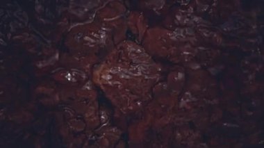 İnsan dışkısı ıslak organik doku rastgele hareket 2d döngülü animasyon video