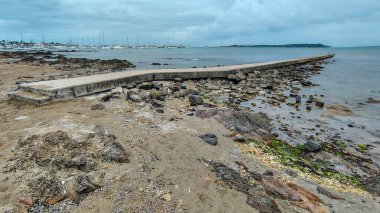 Mansa sahilinden yaz sahnesi, Punta del este şehri, Maldonado departmanı, uruguay