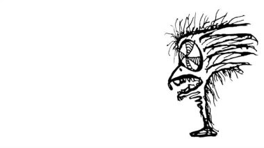 Saf siyah arka planda yanan alevlerin kusursuz yakın çekim videosu.. 