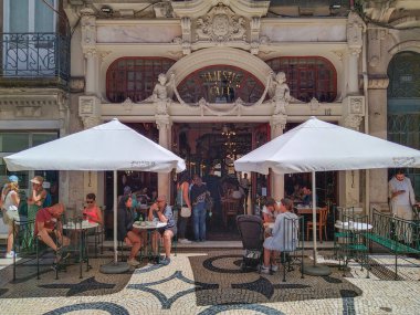 Porto, Portekiz: 12 Ağustos 2023: Popüler bir sanat eseri olan Porto, Portekiz, Portekiz, 