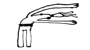 Geniş açılı karikatür stili sahne tüpçüsü rüzgarla hareket ediyor. 2 boyutlu kusursuz illüstrasyon animasyonu videosu.