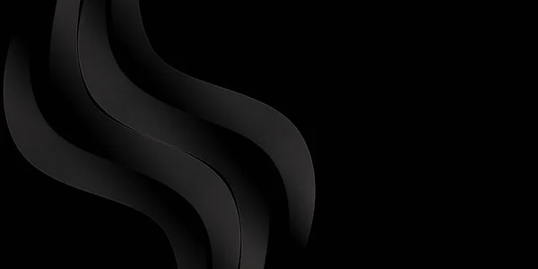 Schwarzer Abstrakter Hintergrund Mit Wellen Kreatives Architektonisches Konzept — Stockfoto