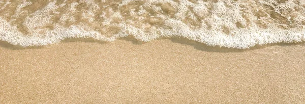 Природа Яка Хвиля Блакитного Океану Піщаному Пляжі Тло — стокове фото