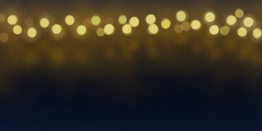 Bulanık altın arkaplanlı Noel ışığı arka planı