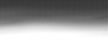 Siyah ve beyaz yarım tonlu noktalı arkaplan. Gradyan vektör çizimi. Yarım tonlu. Monokrom yarım ton. Pop sanat tasarımı. vintage